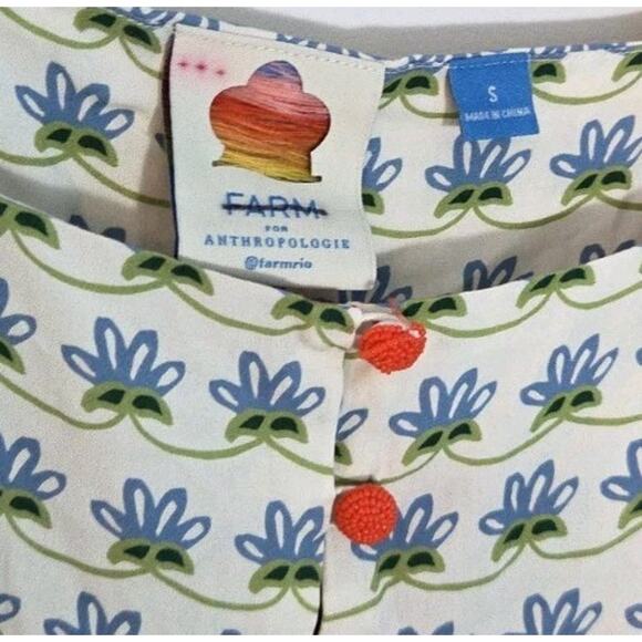 Farm Rio Anthropologie Long Tunic Top Duster Shirt Dress Leopard Floral S NWT - Picture 9 of 12